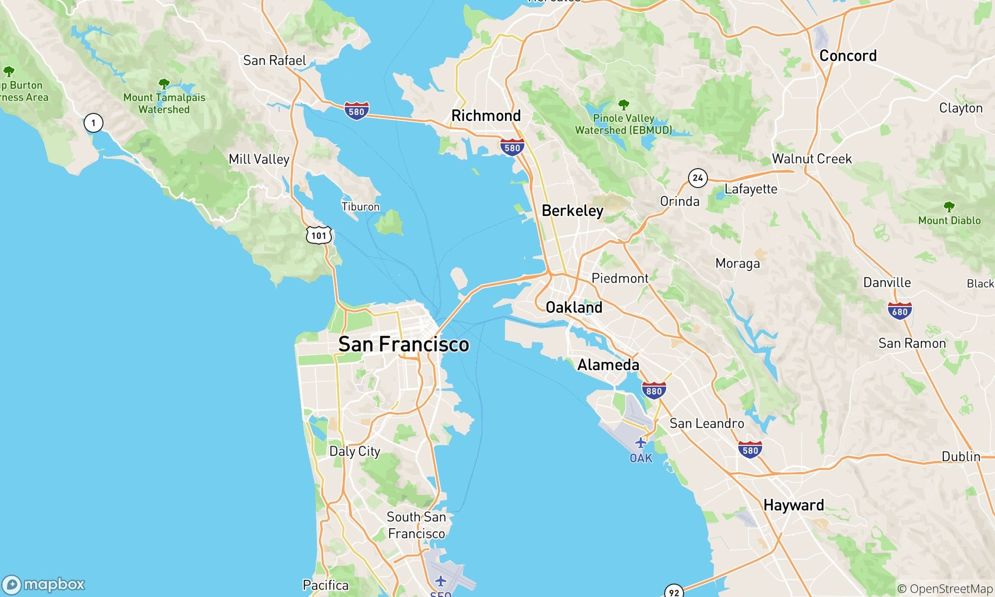 San Francisco Bay Area map